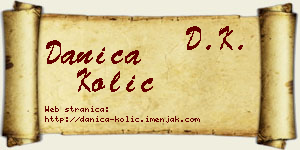 Danica Kolić vizit kartica
